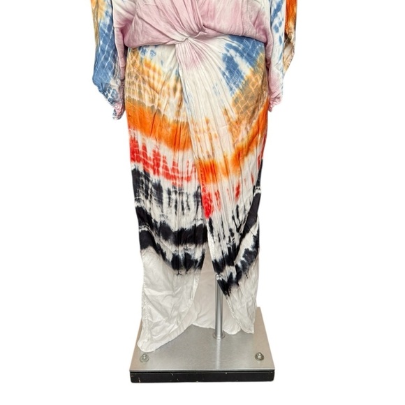 Young Fabulous & Broke The Siren Maxi Dress in Red Rainbow Wash Small - Picture 6 of 14